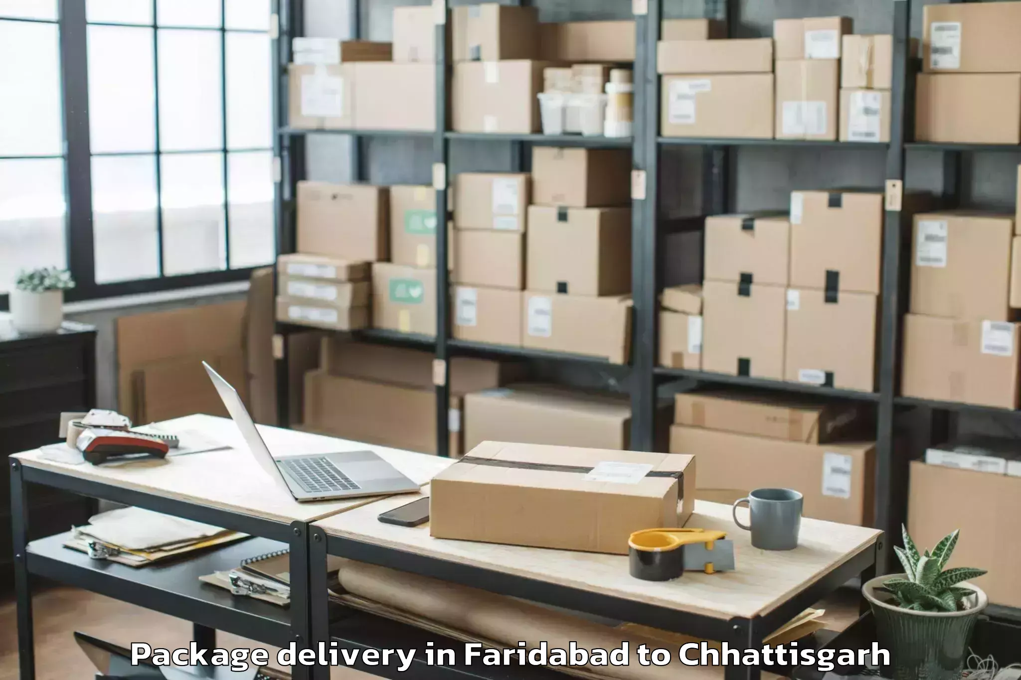 Faridabad to Arang Package Delivery Booking